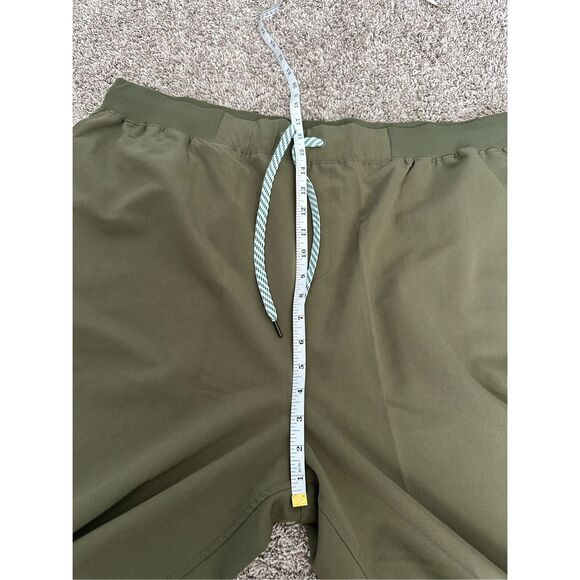 Jaanuu Women’s Plus Size 3X 4-Pocket Relaxed Essential Pants Scrubs Khaki Green - Picture 12 of 13